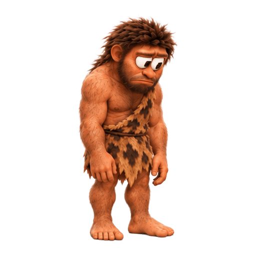 Fomo Sapiens staring at the ground, defeated